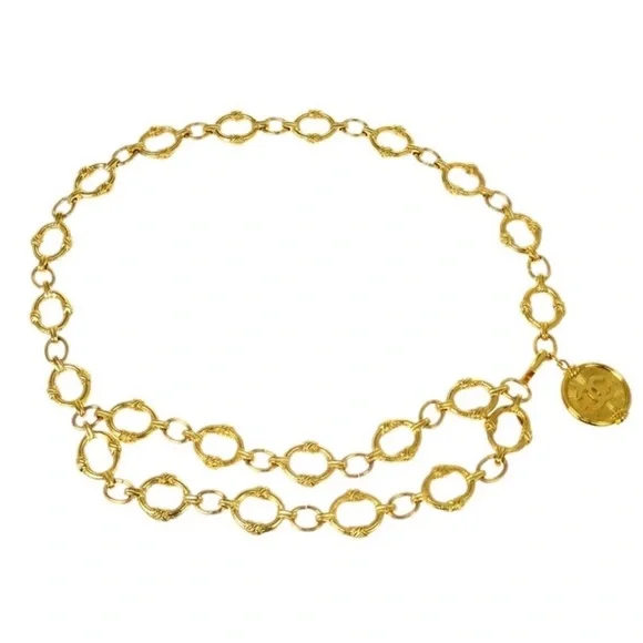 Chanel Gold Medallion Chain Statement Belt - Picture 2 of 7